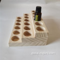 China Custom different  Grids Wooden oil Holder Tabletop oil Storage Container oil Display Tray Supplier